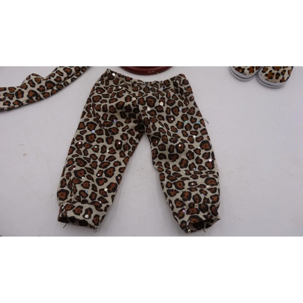 Justice Doll Outfit Clothes Leopard Print Peace Graphic T-Shirt Shoes Set 18